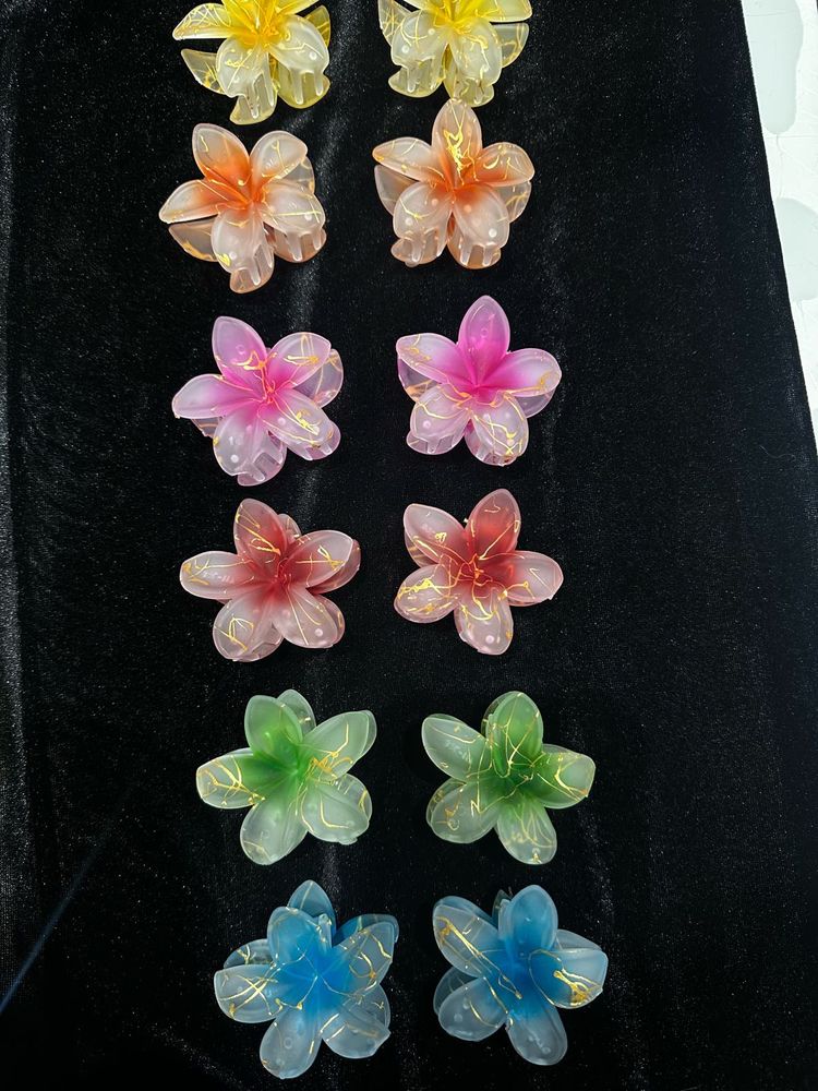 Flower Hair Clips - Set