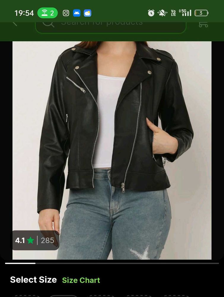 Edgy Black Faux Leather Jacket
