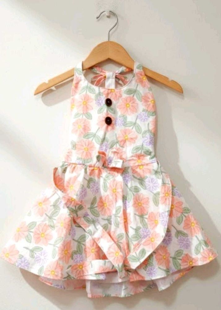 Floral Print Cotton Frock