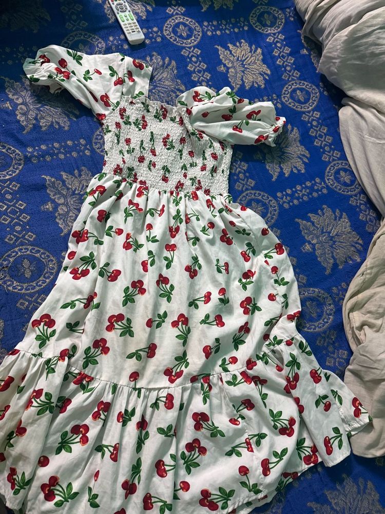 Cherry Print Mini Dress