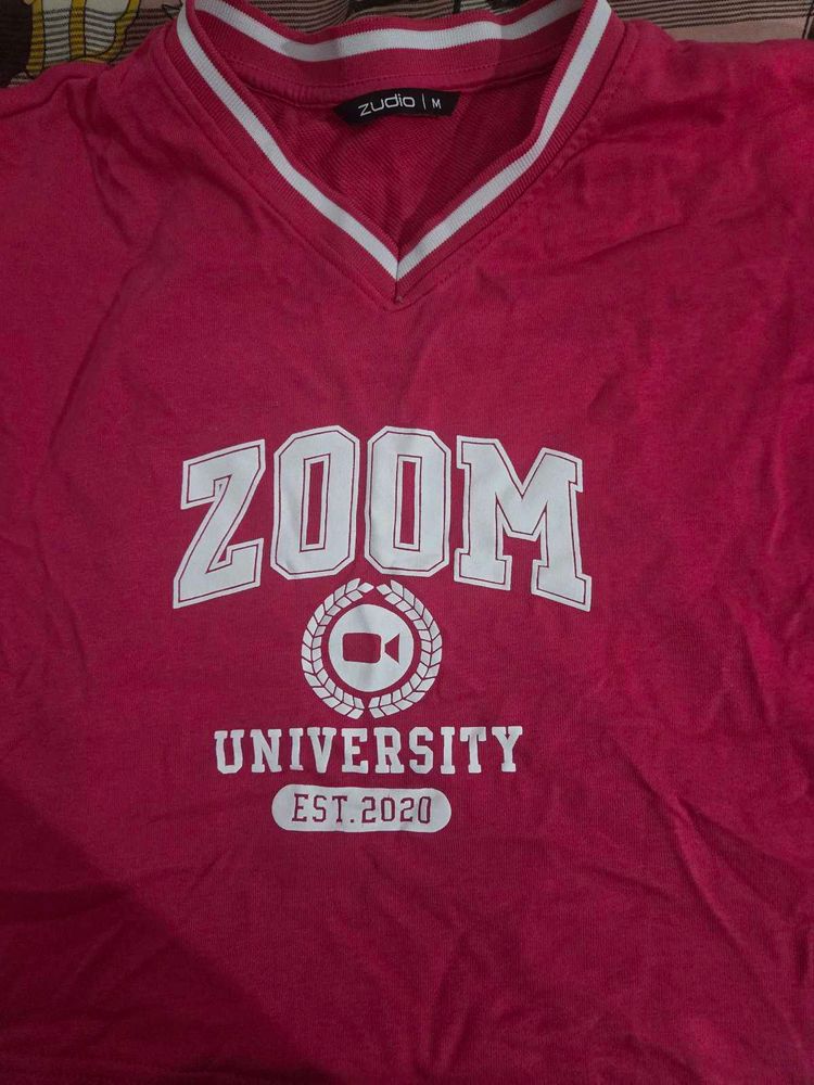 Zoom University Graphic Tee crop top