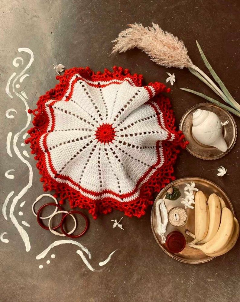 Handmade Pooja Thali Cover