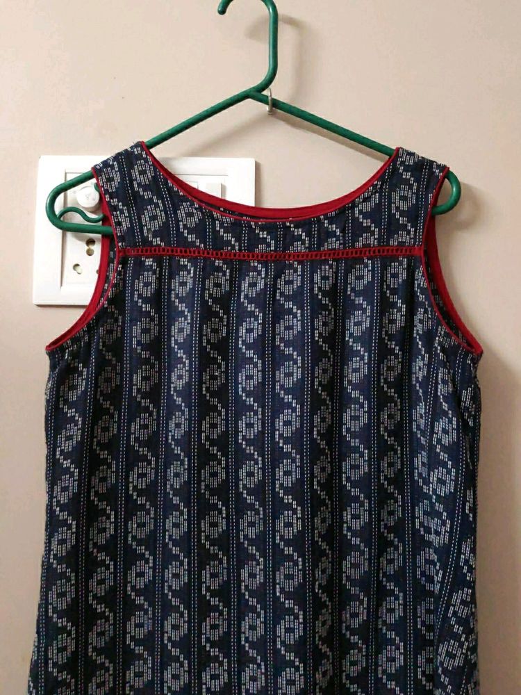 Elegant women printed cotton blend straight kurta