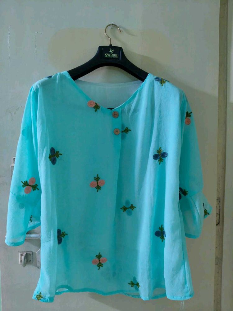 Floral Embroidered Top