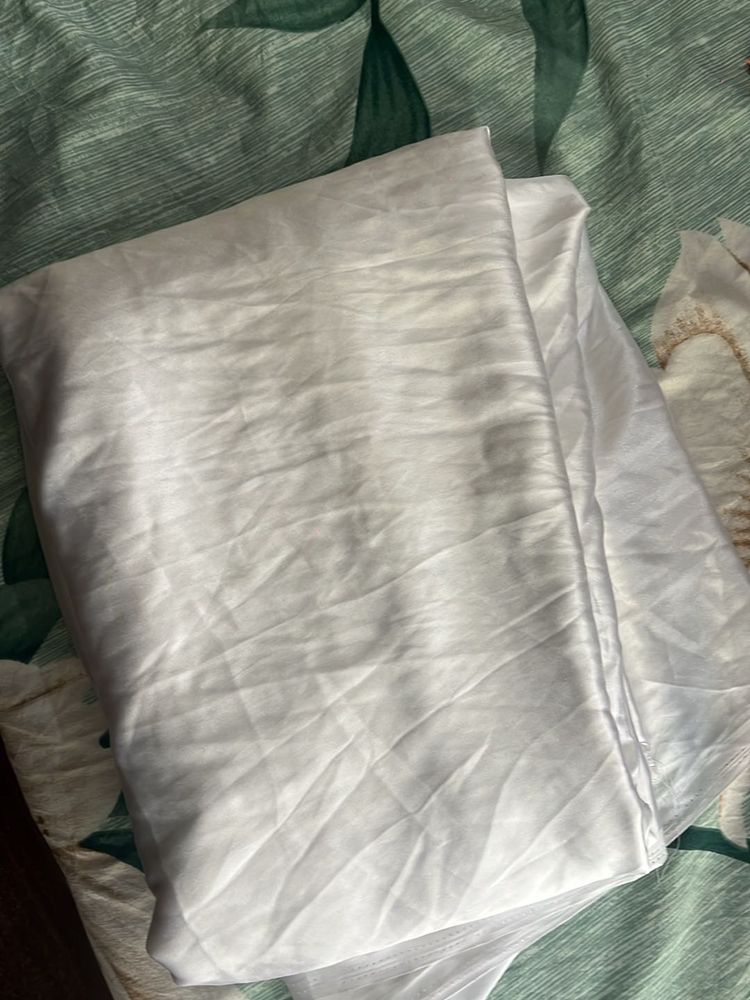Pure Uncoloured Satin Material