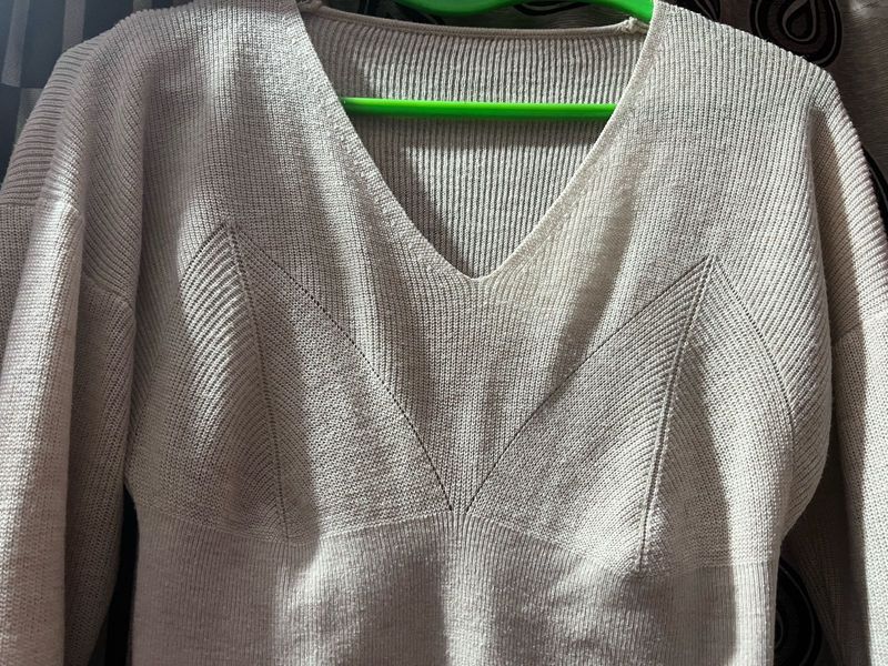V-Neck Knit Sweater