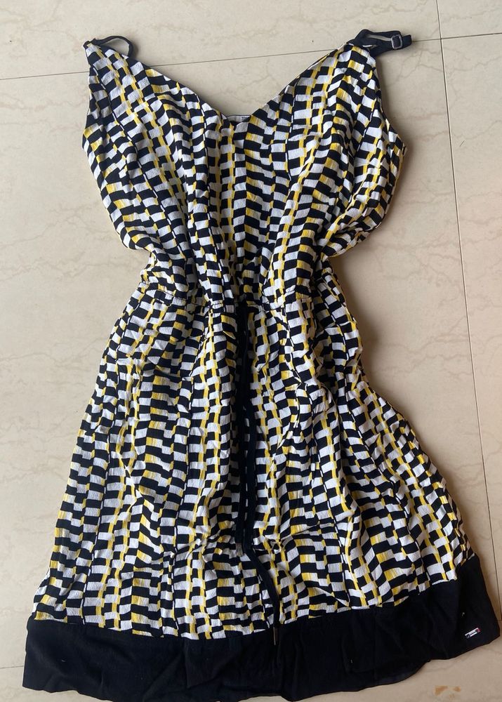 Imported checkered dress
