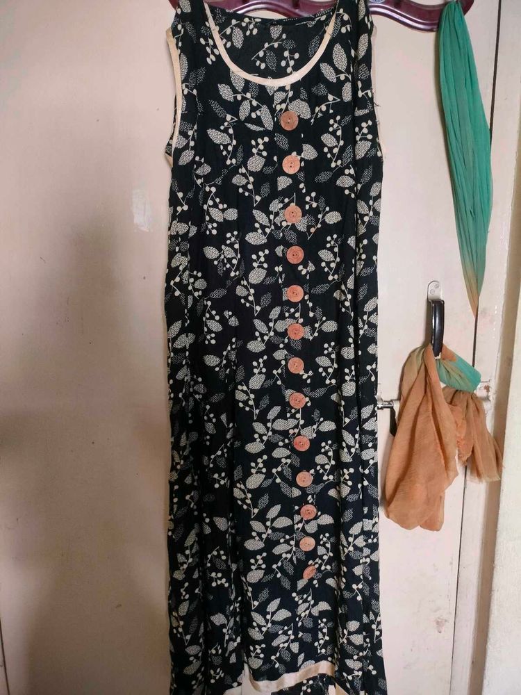 Black Floral Kurti