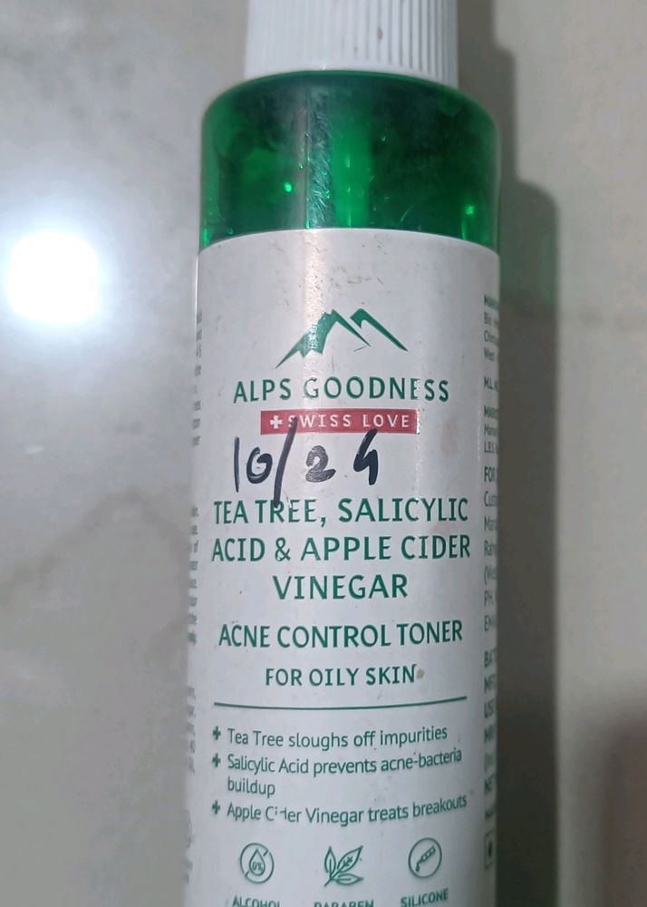 Apls Goodness ,tea Tree , salicylic Acid &amp; Apple Cider Vinegar, Ance Control Toner