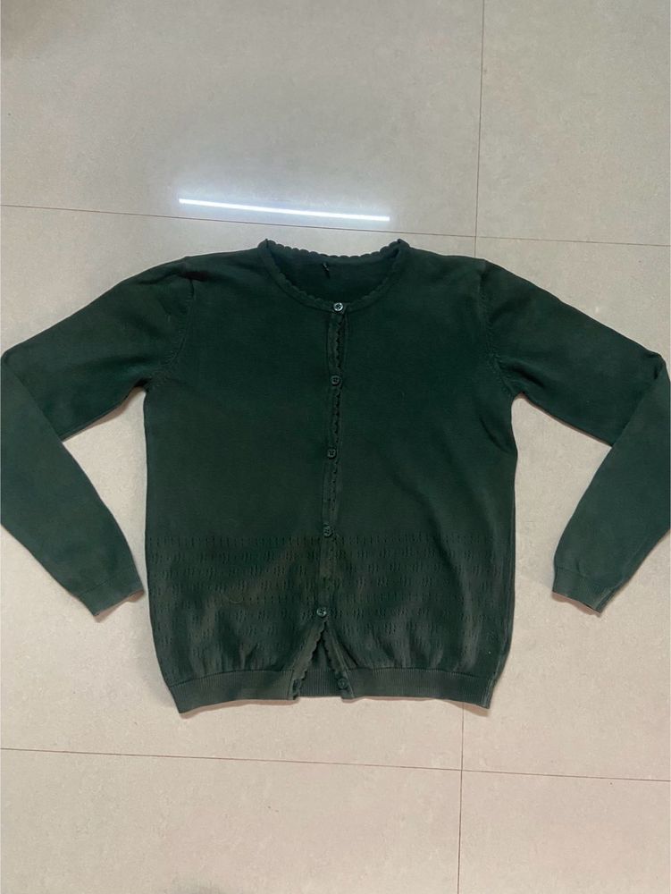 Green Knit Cardigan