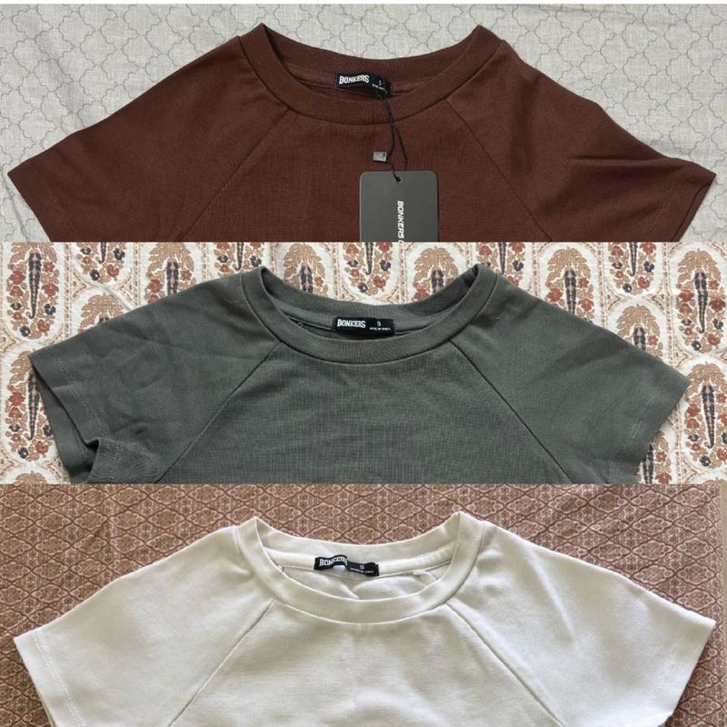 Combo Of 3 Cropped Tees- Bonkers Corner