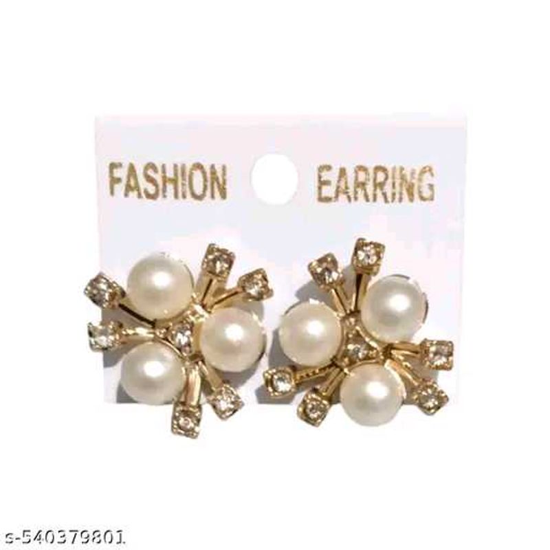 Pearl and Rhinestone korean Earrings