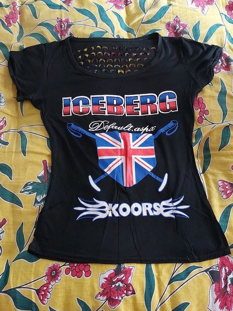 Black Top With Back Pattern