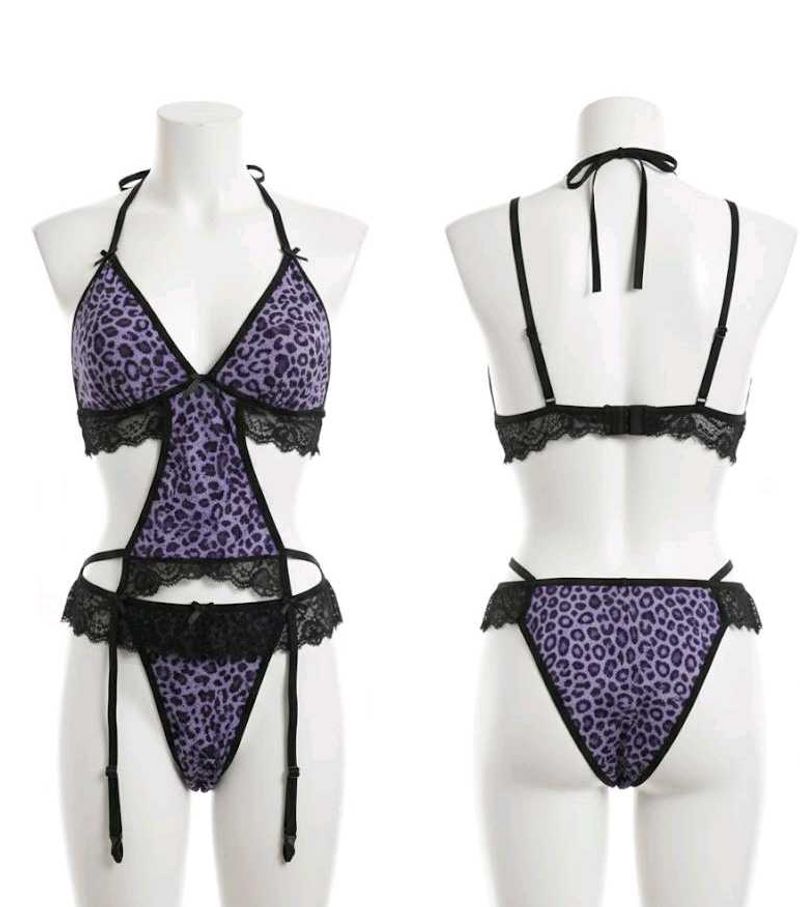 Leopard Print Thong Set