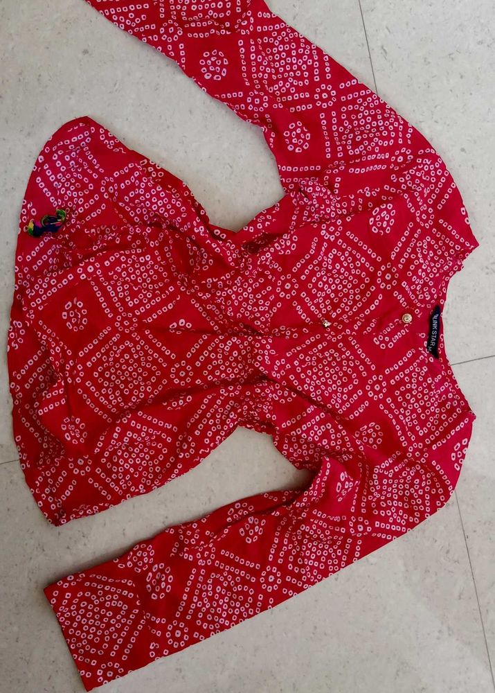 Bandhani Y2k Top