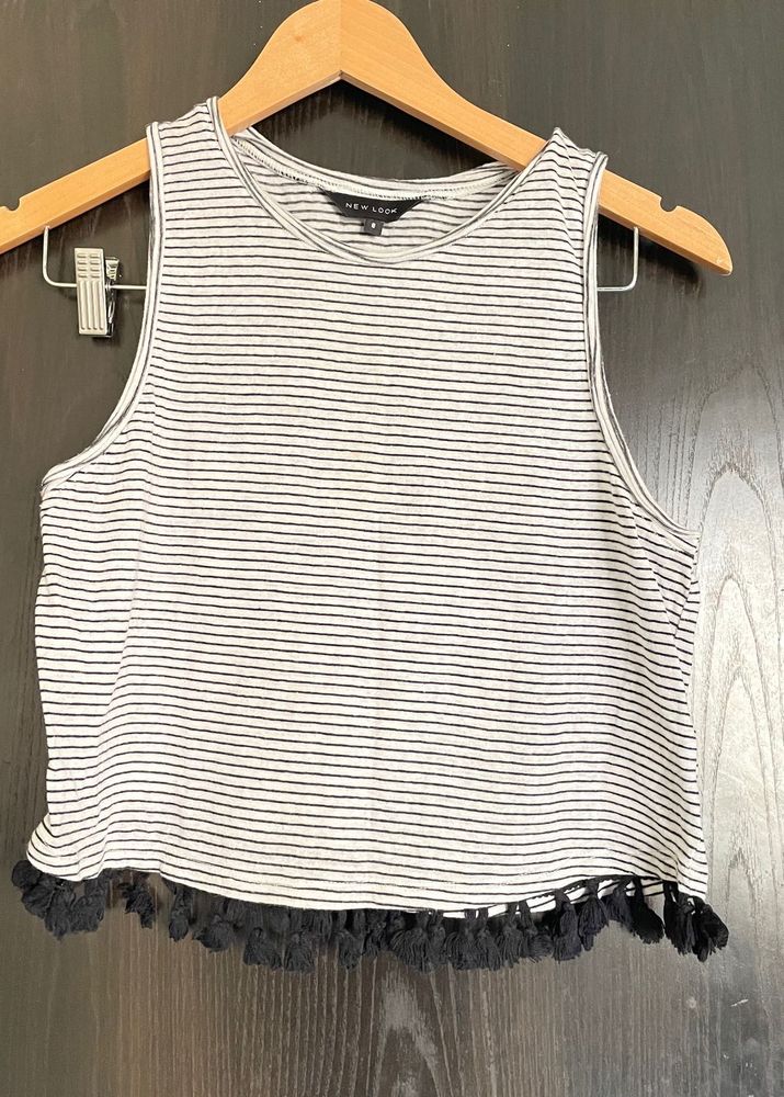 black and white top
