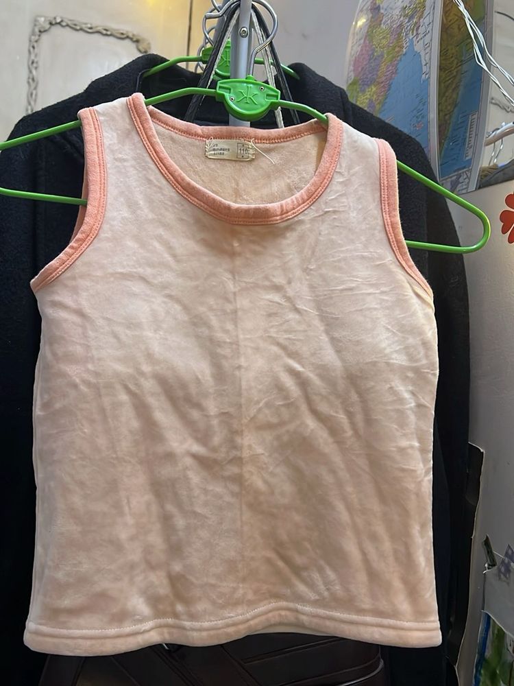 Peach Velvet Tank Top