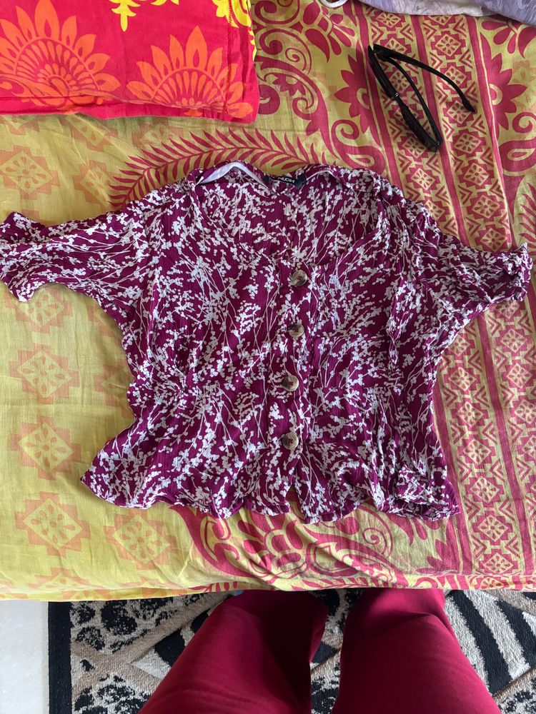 Nuon Smocked Crop Top