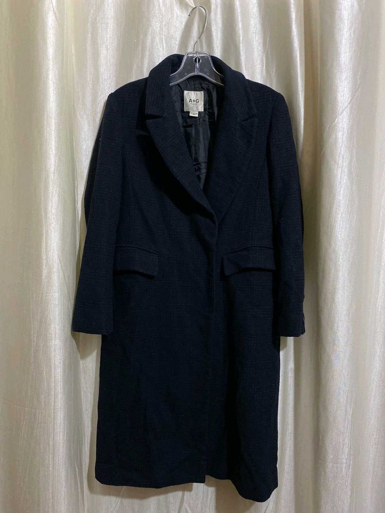 A+G Black Wool Blend Coat