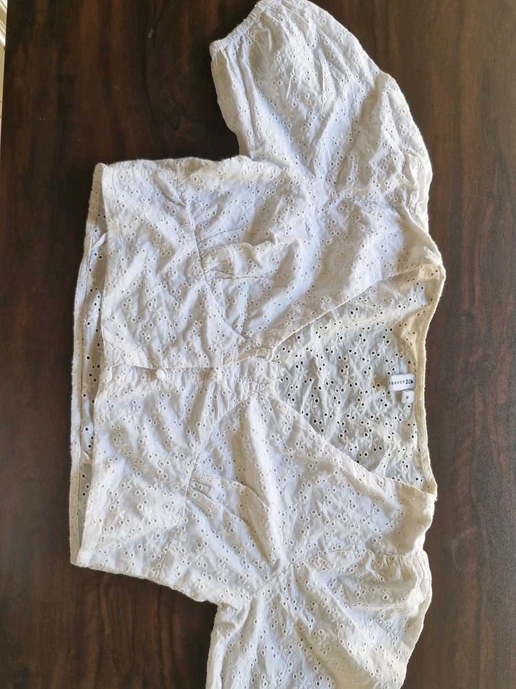 Eyelet Crop Top - Cute &amp; Stylish