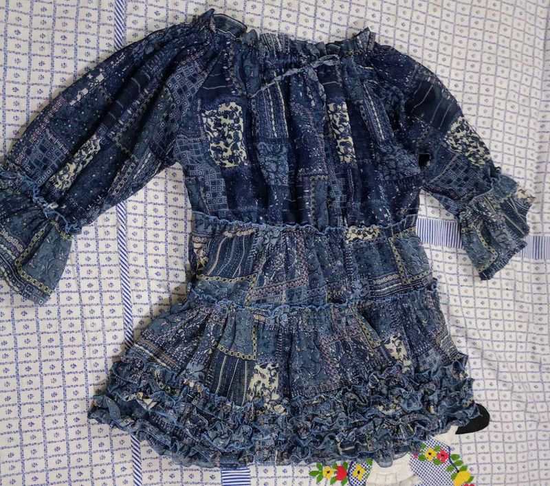 Patchwork Peasant Top