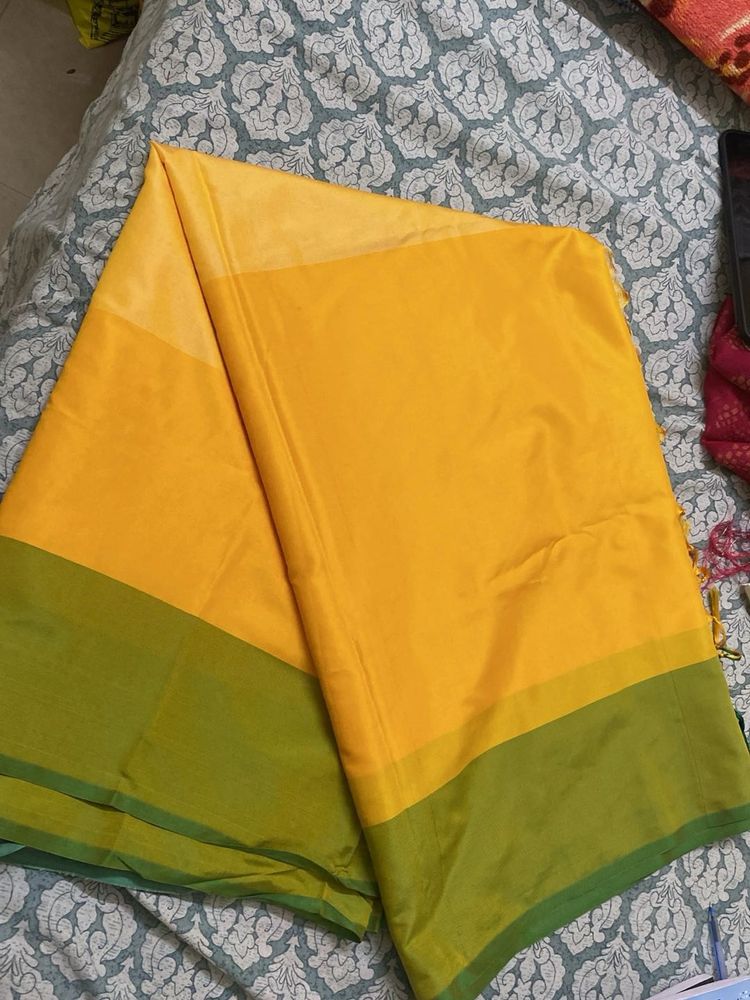 New Elegant Yellow &amp; Green Saree