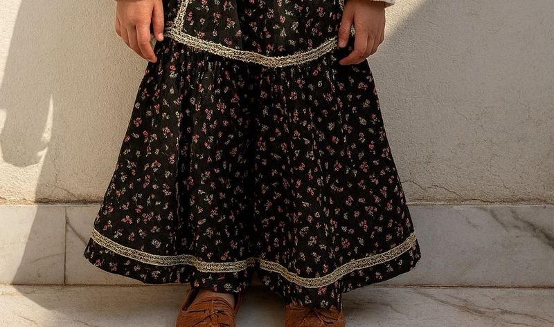 Floral Print Girls Skirt