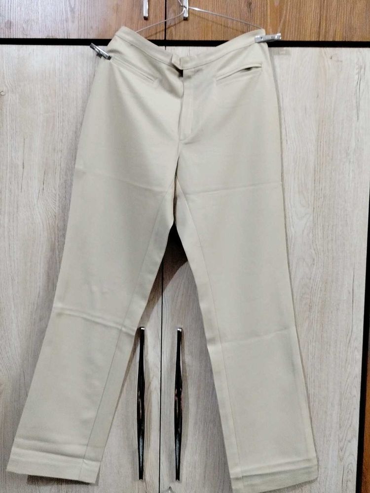 Beige Straight korean pants