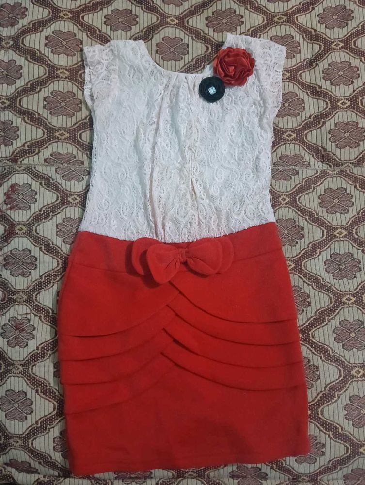 Cute Red &amp; White Dress