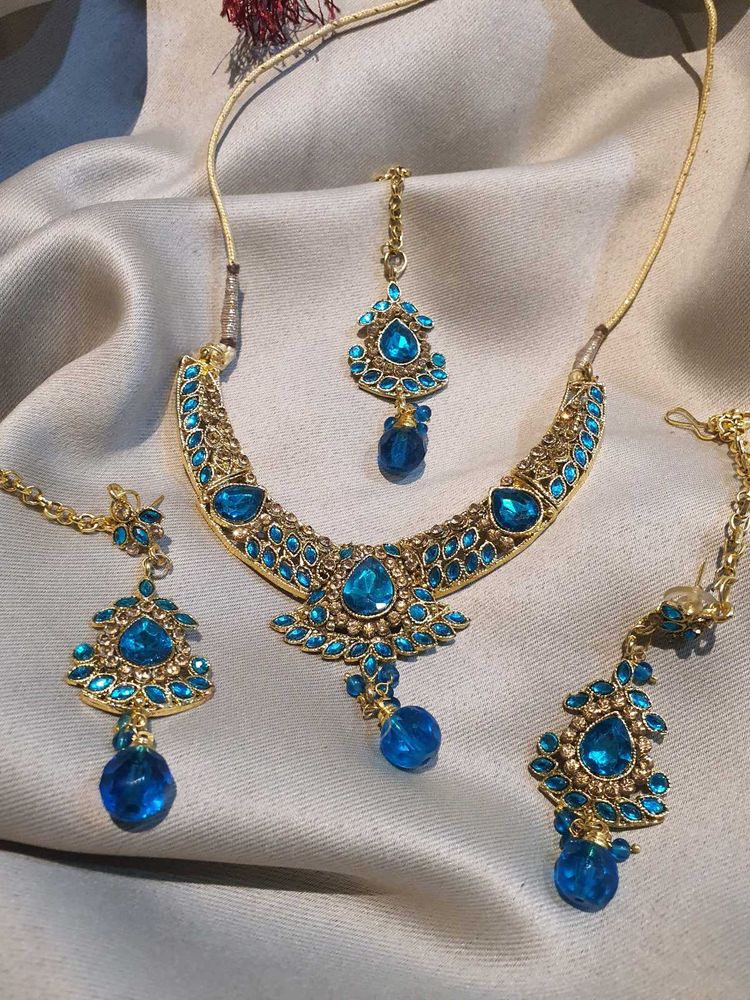 🔥🎀💙Women Wedding Wear Jewellery Set 💙🎀🔥