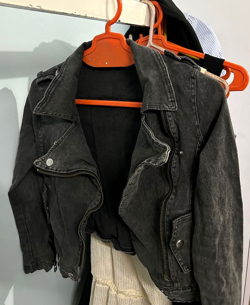 Stylish Grey Denim Jacket