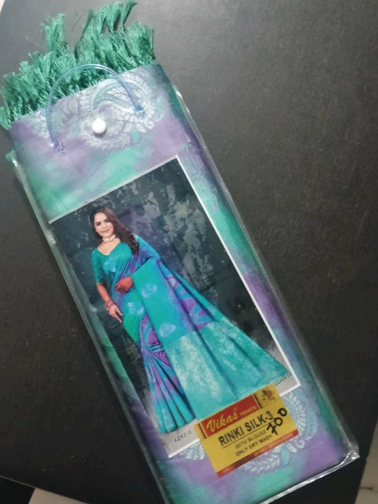 Elegant Blue Silk Saree