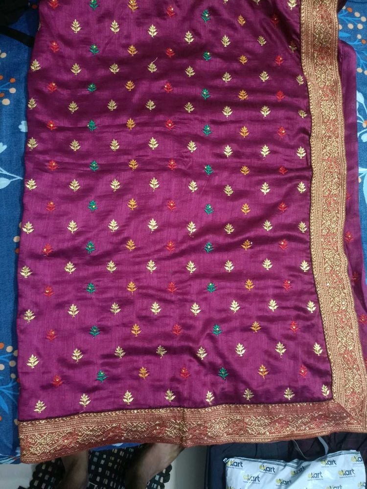 Elegant Embroidered Saree