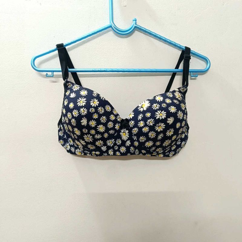 Floral Print Bra
