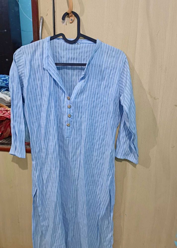 Cotton Striped Kurti, Worn Only once
