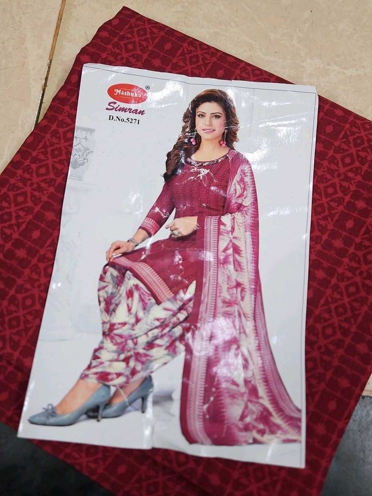 Burgundy Women&#39;s Dress Material