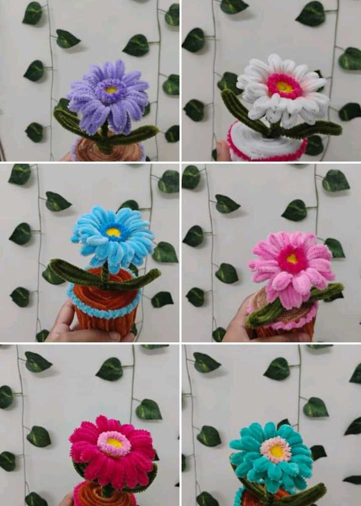 Handmade Chenille Flower Decor🌸🌸