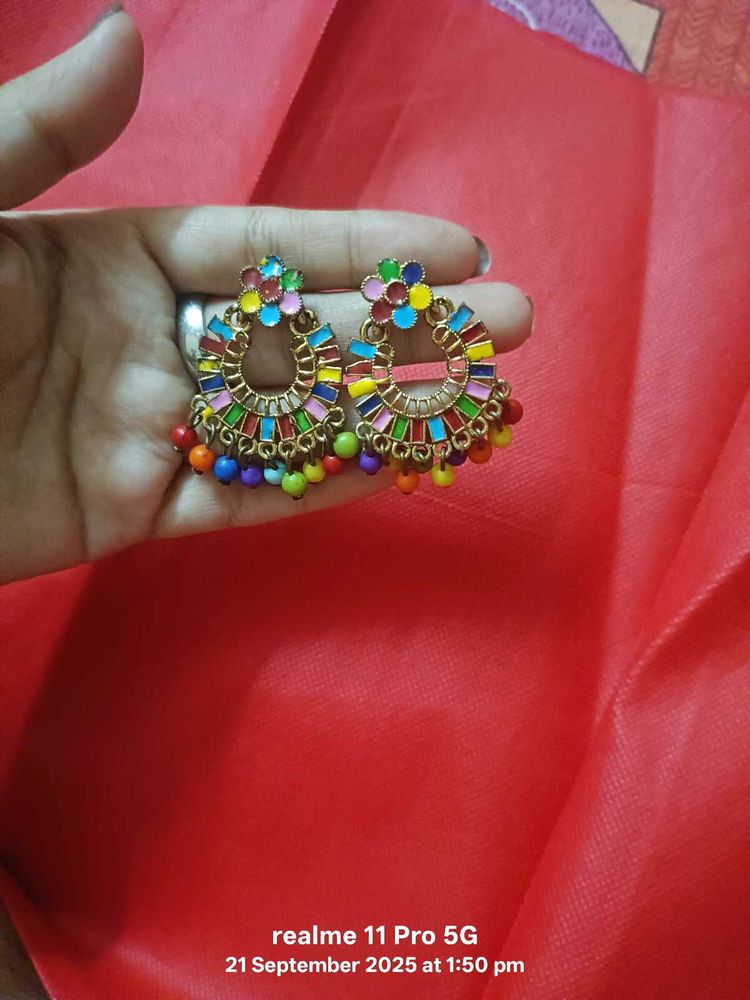 Colorful Statement Earrings Set