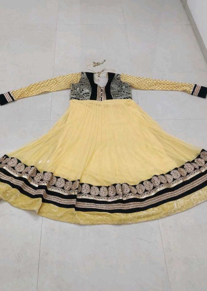 Yellow Color Anarkali