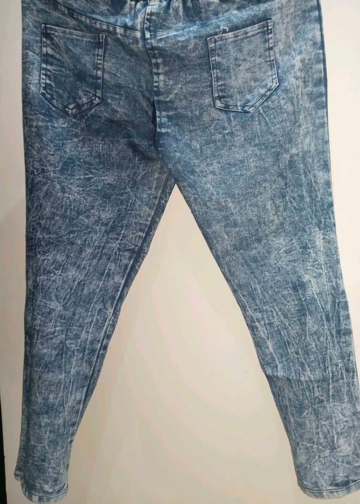 Stylish Denim Look Jeggings