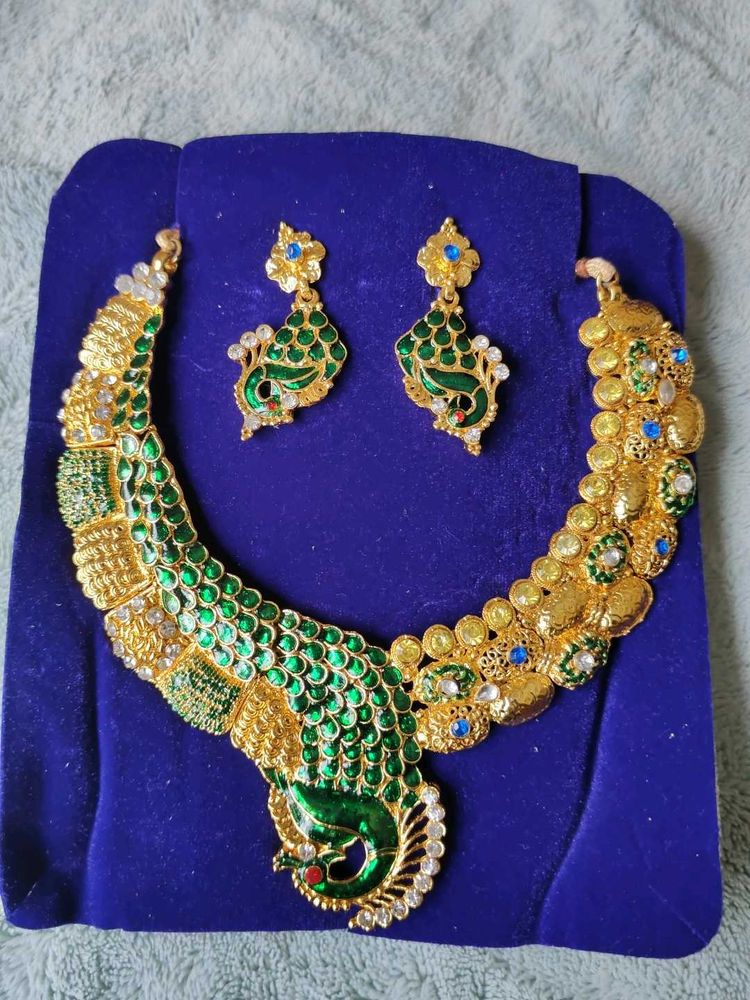 Peacock Design Necklace Set