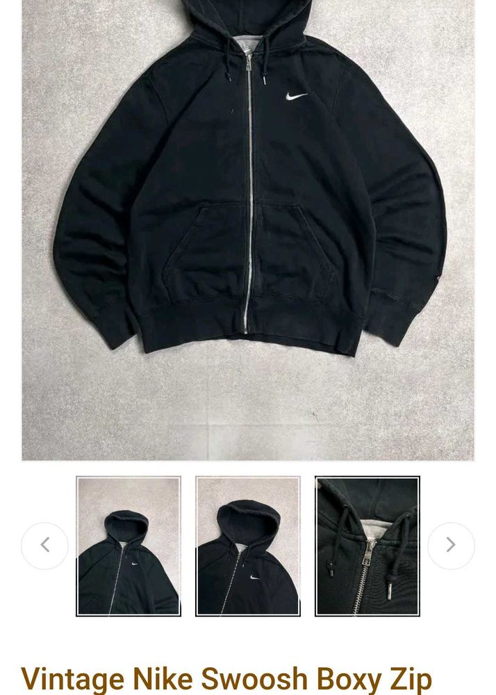 Vintage Nike Swoosh Zip Hoodie