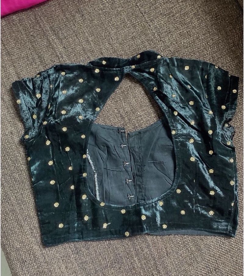 Velvet Embellished Blouse