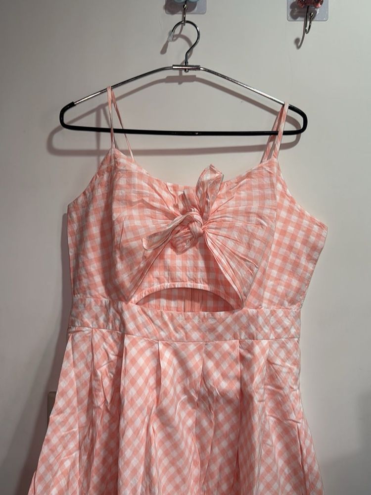 Cute Pink Gingham Sundress