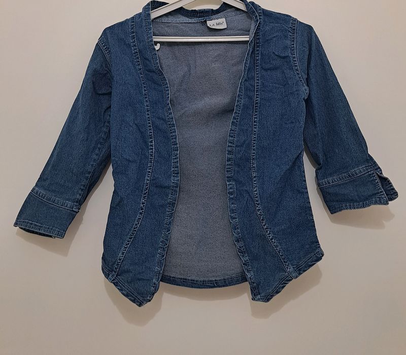 Denim Overcoat Stretchable Material