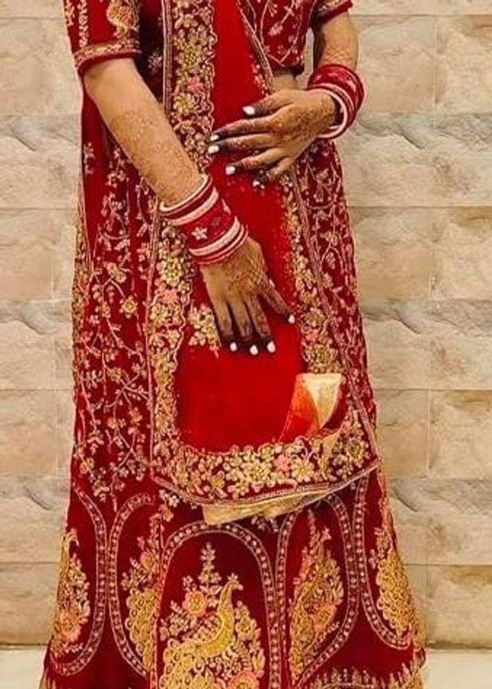 Stunning Red &amp; Gold Bridal Lehenga