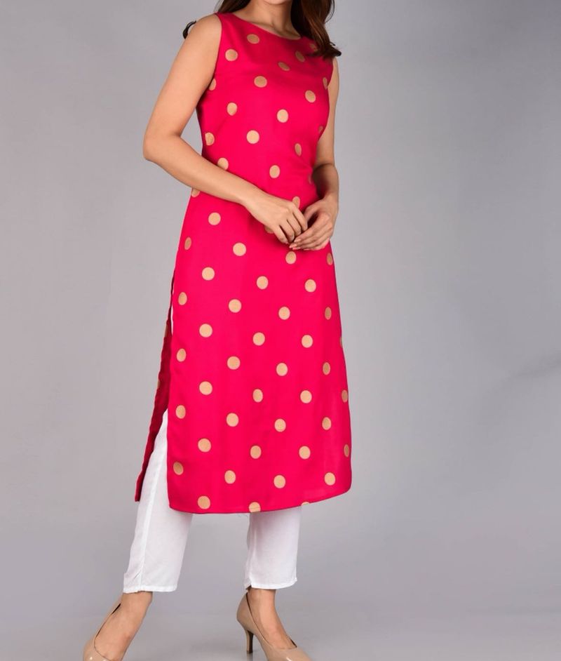 Pink &amp; Gold Polka Dot Dress