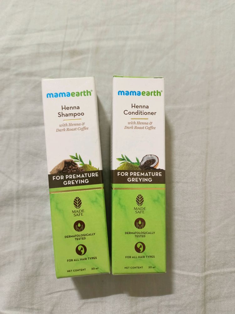 Mamaearth Henna Shampoo And Conditioner