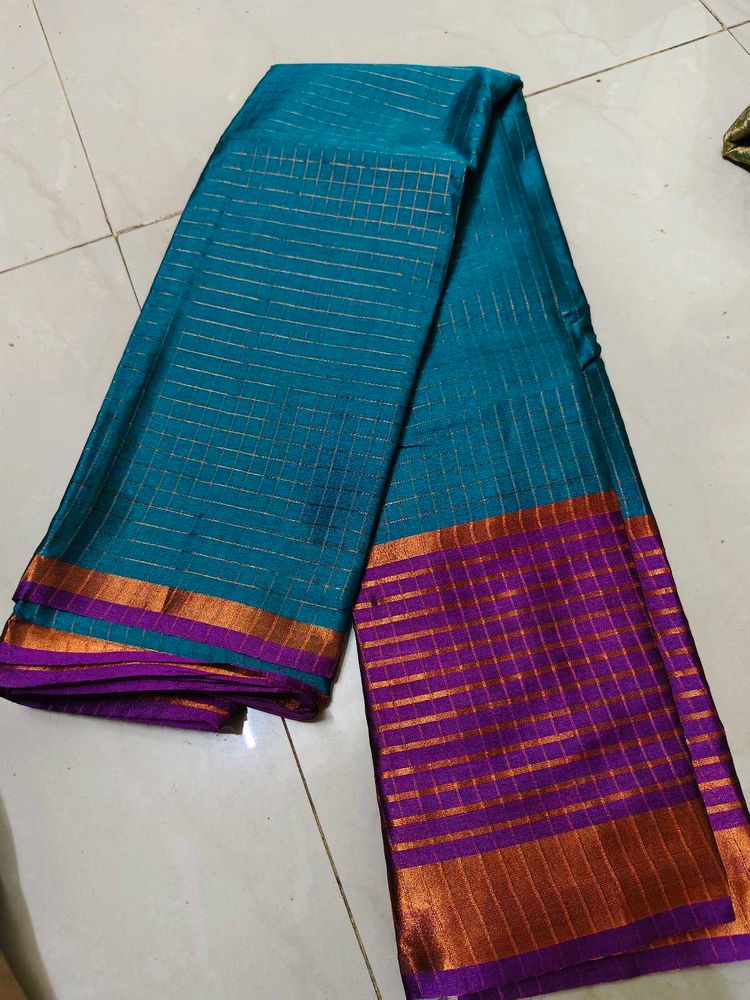 New AAURA Silk Saree With Blouse