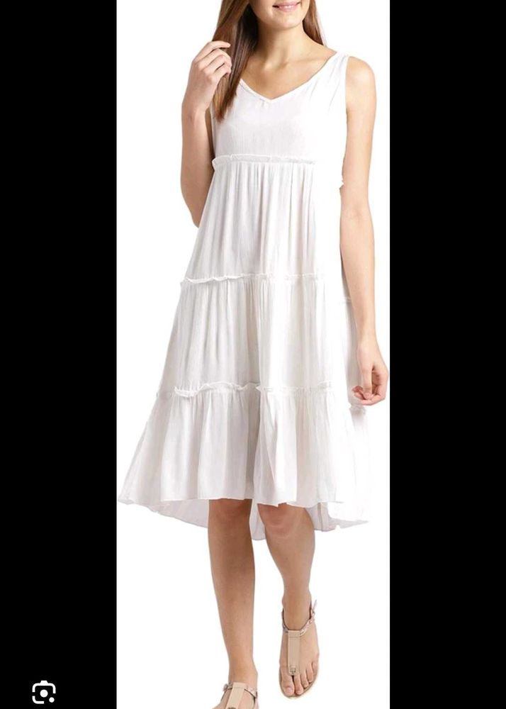 White Tiered Sundress